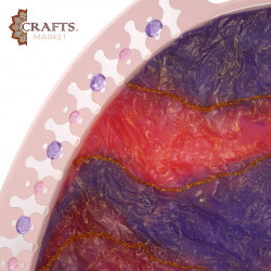 صينيه تقديم  مصنوعة يدوياً من المعدن والريزن