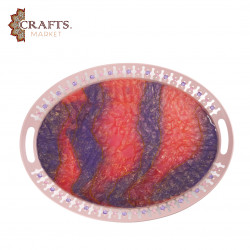 صينيه تقديم  مصنوعة يدوياً من المعدن والريزن