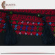 Handmade Black Embroidered Tissue Cover Decorated with peasant embroidery