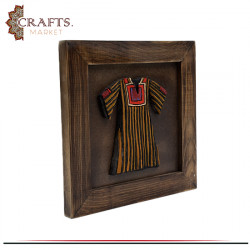Hand-Painted Woods & Ceramic Wall Art with Bedouin traditional clothing design