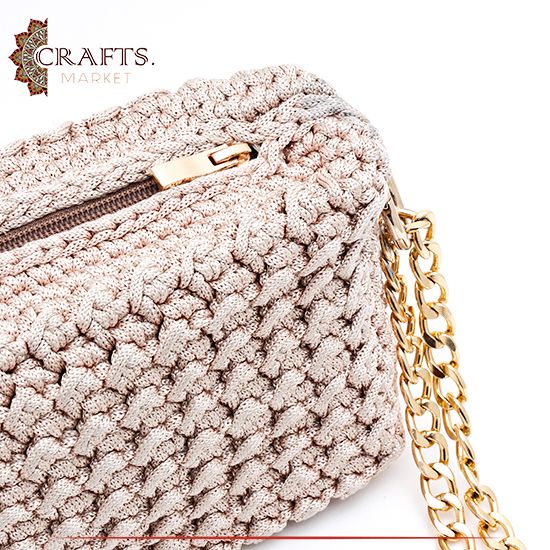 Handmade Beige Crochet Women Shoulder Bag Handmade Beige Crochet Women Shoulder Bag