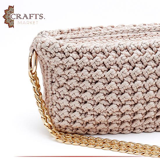 Handmade Beige Crochet Women Shoulder Bag Handmade Beige Crochet Women Shoulder Bag