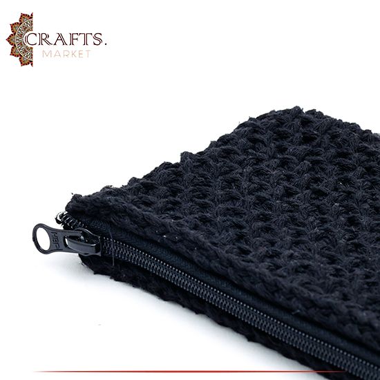 Handmade Black Crochet Women Wallet