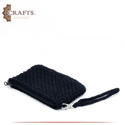 Handmade Black Crochet Women Wallet