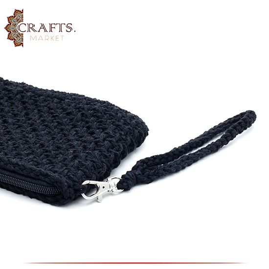 Handmade Black Crochet Women Wallet