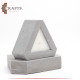 Handmade Grey Concrete Triangle Candle Holder Set, 2PCS