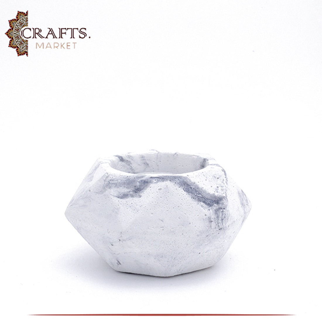 Pentagonal Pot Handmade Duo-Color Concrete Candle Pentagonal Pot