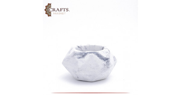 Pentagonal Pot Handmade Duo-Color Concrete Candle Pentagonal Pot