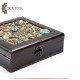 صندوق مجوهرات من الخشب مصنوع يدويًا 