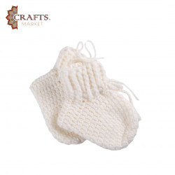 Handmade wool baby’s jacket with tassels and mittens Handmade wool baby’s jacket with tassels and mittens