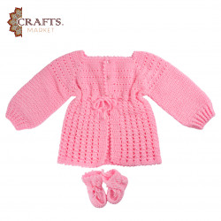 Handmade wool Baby’s jacket with tassels
