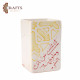 Square desk pen holder made of hand-decorated clay with Arabic calligraphy