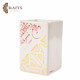 Square desk pen holder made of hand-decorated clay with Arabic calligraphy