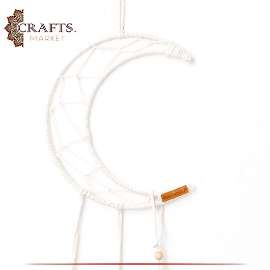 Handmade Macrame Crescent Moon Wall Hanging Handmade Macrame Crescent Moon Wall Hanging