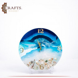 Handmade Resin Round Wall Clock design inspired by The Sea