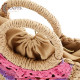 Handmade Beige straw Women Shoulder Bag