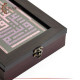 Handcrafted Dark Brown Wooden Box Decorated with embroidery