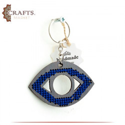 Hand-Embroidery Keychain  Eye Design 