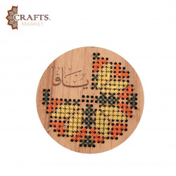 تعليقة مغناطيس من الخشب المطرز عليه  يدوياً (يافا)