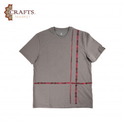 A Cotton and polyester hand-embroidered T-shirt, size (M), 