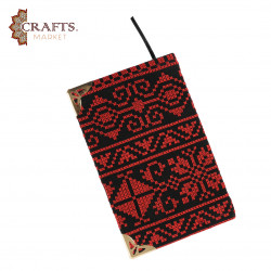 دفنر للملاحظات بغطاء متحرك مطرز يدوياً