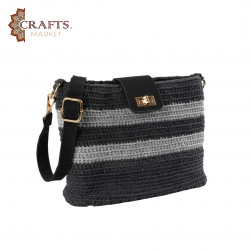 A handmade crochet handbag