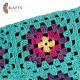 A handmade crochet clutch bag