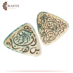 Handcrafted Multi color Clay Plate Set 2 PCS