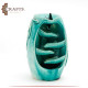 Handcrafted Turquoise Clay Incense Burner Waterfall Backflow