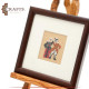 لوحة من القماش مطرزة يدوياً ديكور للمنزل بتصميم عرس بدوي تقليدي