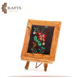 Hand-Crafted Embroidered Fabric Home Décor with "Flowers" design