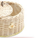 Handmade Beige Straw Bread Basket
