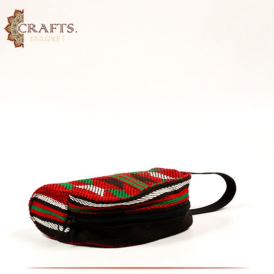 Handmade Red Fabric Clutch Bag in Heritage Design 