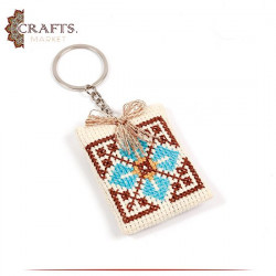 Handmade Multi-Color Embroidered Key Chain