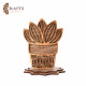 Decorative Wooden Cactus Set 4 Handcrafted Pieces