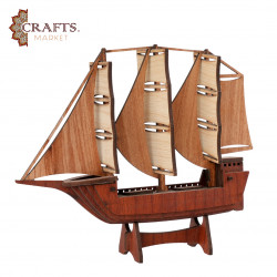 Handcrafted Model Sailing Ship Decor