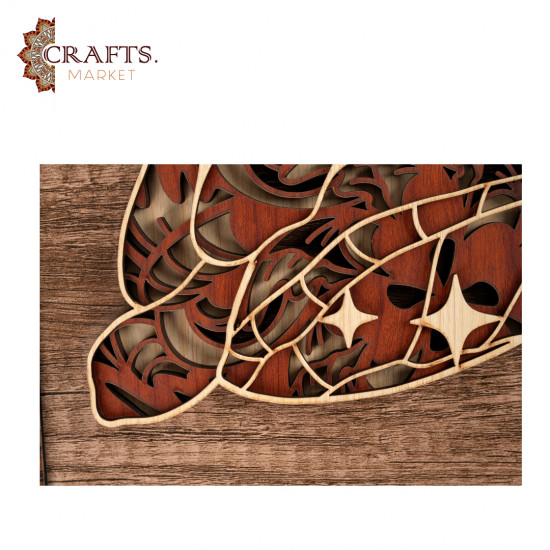  ديكور خشبي ستاند( سلحفاة )مصنعة يدويا 