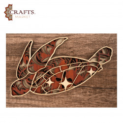  ديكور خشبي ستاند( سلحفاة )مصنعة يدويا 