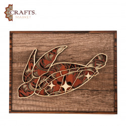  ديكور خشبي ستاند( سلحفاة )مصنعة يدويا 