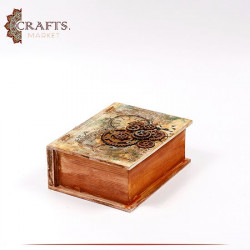 Handmade Wooden Box with a "Book" Design