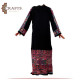 ثوب تقليدي نسائي حرير مطرز يدويا باللون الأسود