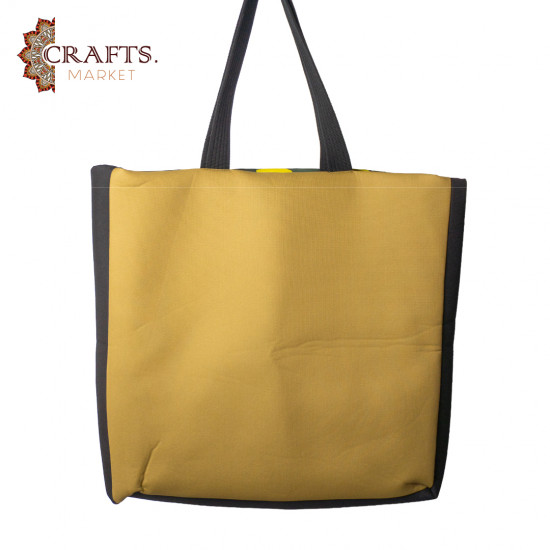 A handmade waterproof handbag with beadwork