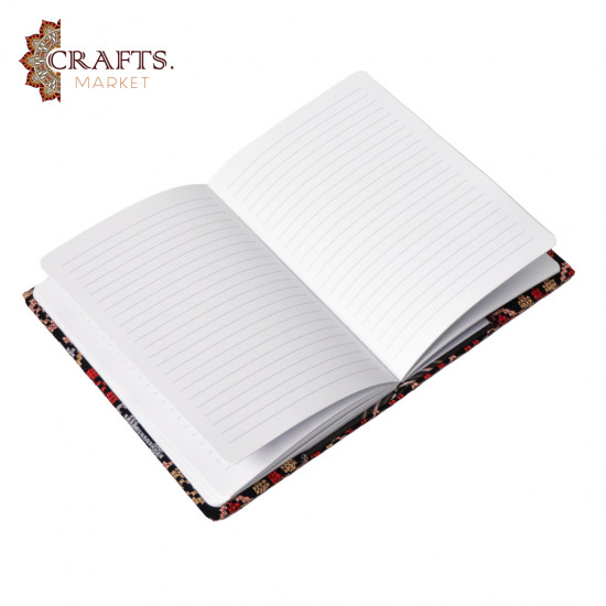 دفنر للملاحظات بغطاء متحرك مطرز يدوياً