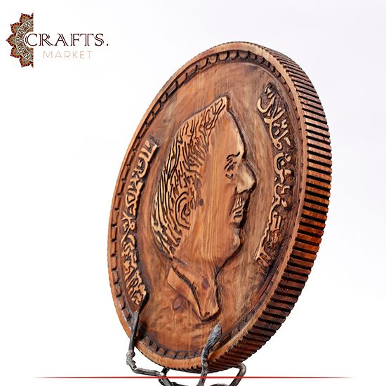 Handmade Wooden Figure Table Décor in a Coin design
