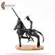 Handmade Metal Figure Table Décor in a Don Quixote design