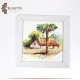 Hand-painted Watercolor Painting  Countryside House  Design Wall Art