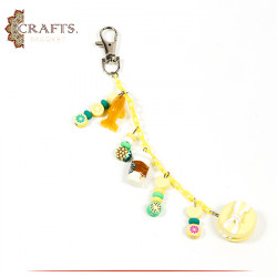 Handmade Yellow Plastic Key Chain