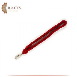 Handmade Dark Red Cotton Key chain 