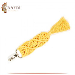 Handmade Yellow Cotton Key chain 