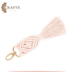 Handmade Light Pink Cotton Key chain 
